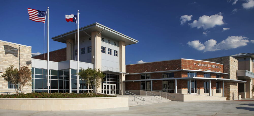 Hurst-Euless-Bedford ISD from the outside, a place that has Kramer technologies installed