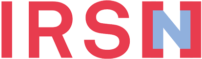 IRSN logo, red and blue on a white background