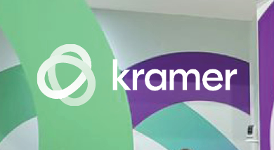 Kramer's logo in ISE 2022