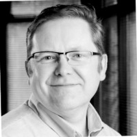 Roger McMullan, Projects Manager, Rea Sound, in black and white