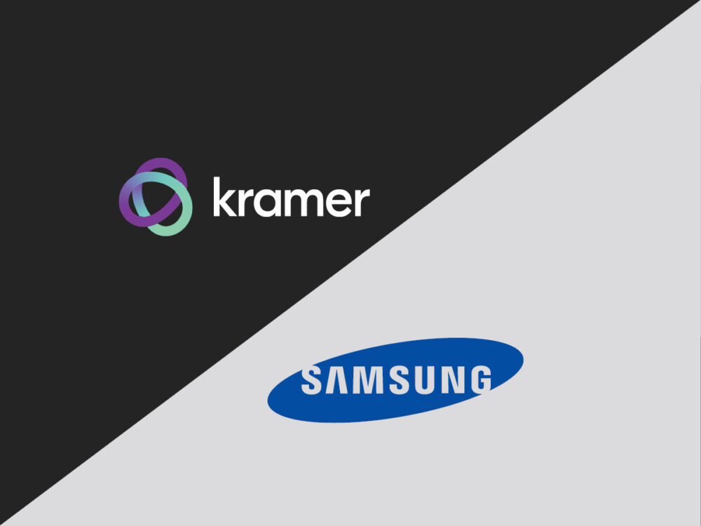 Kramer logo and Samsung logo - one next to another