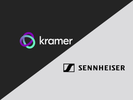 Kramer logo and Sennheiser logo - one next to another