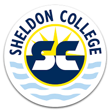 Sheldon College's logo, a drawing of a sun over sea; a place where Kramer VIA Campus is installed