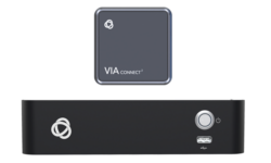VIA Connect 2 and VIA Campus, by Kramer - two black devices