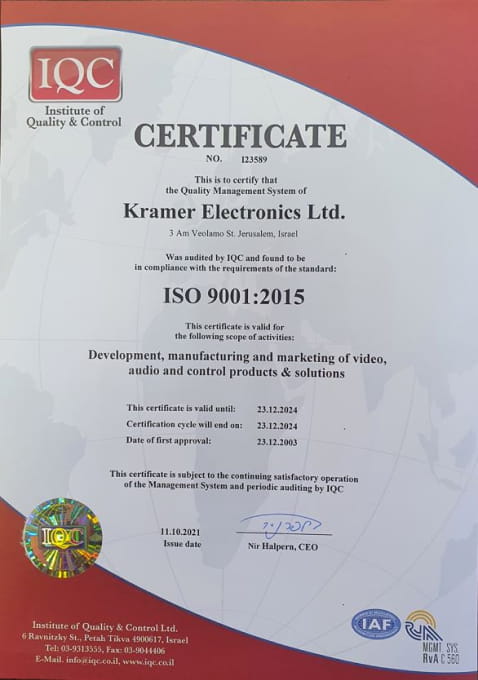 Iso 9001 Certificate