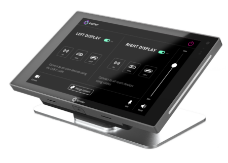 Kramer tablet (KT-2010) screen showing Kramer Control software