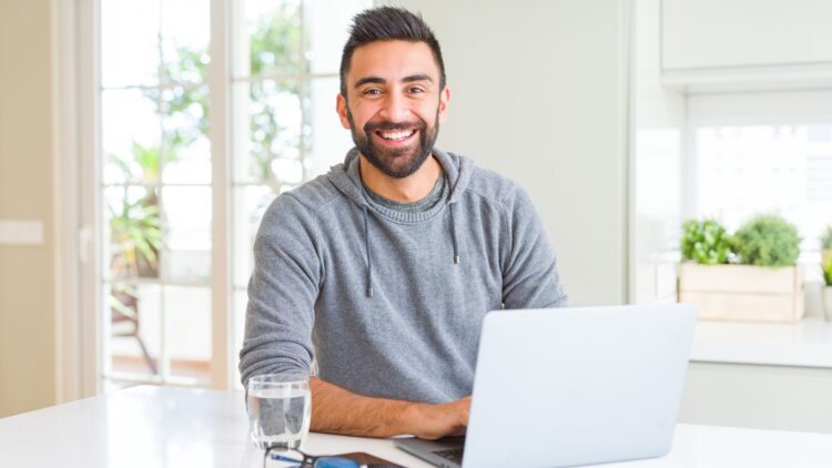 A sales representative, smiling at the camera