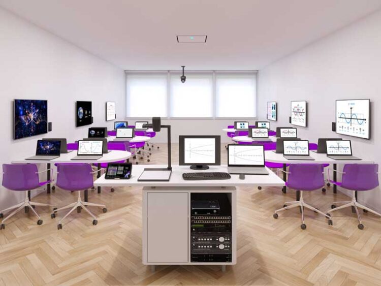 A picture of a classroom in which Kramer's solutions are installed