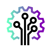 Gear and connectivity icon