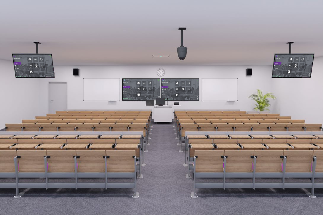 A lecture hall in which Kramer AV products are installed