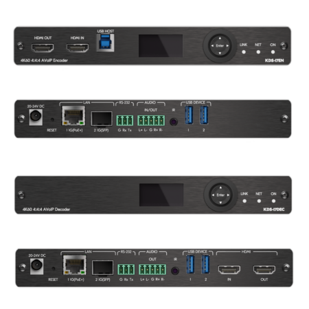 Kramer KDS-7 AVoIP products family, black devices