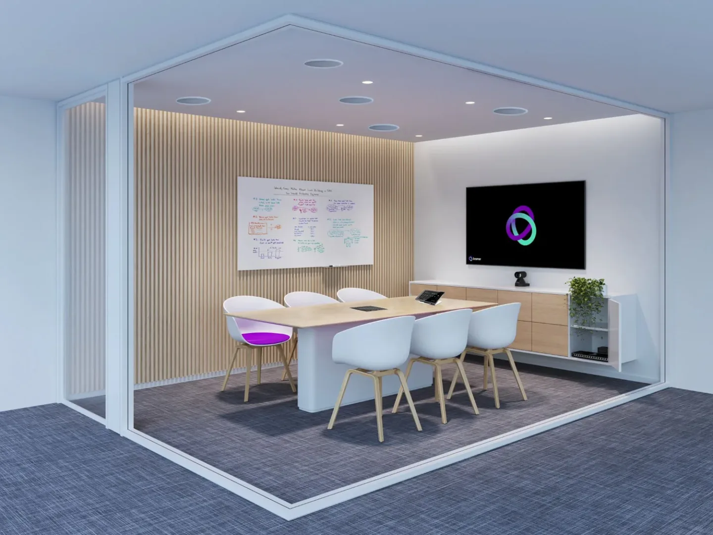 Kramer's BYOD solutions at a medium meeting room 