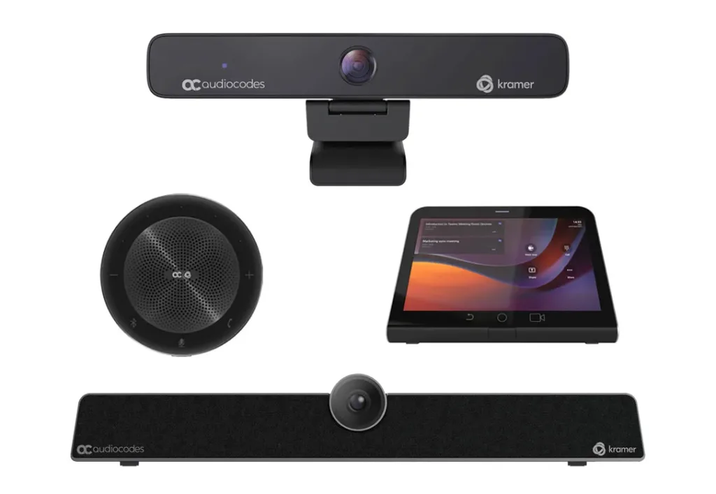 Kramer and AudioCodes' MTR solutions, cameras, speakers and touchpad