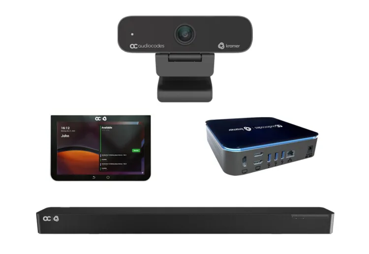 Kramer and AudioCodes' MTR solutions, cameras, speakers and touchpad