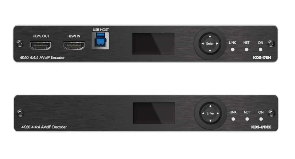 Kramer KDS-17 AVoIP products family, black devices