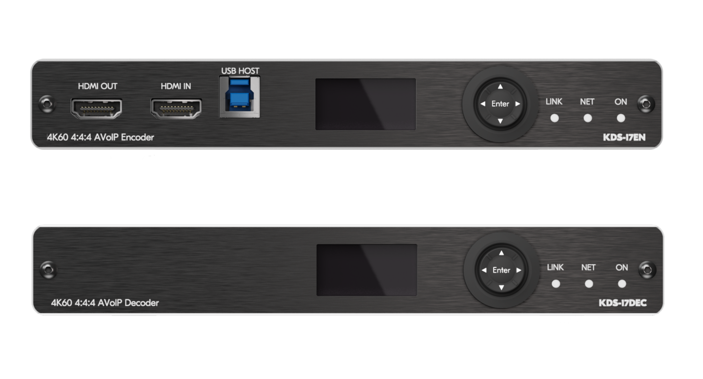Kramer KDS-7 AVoIP products family, black devices