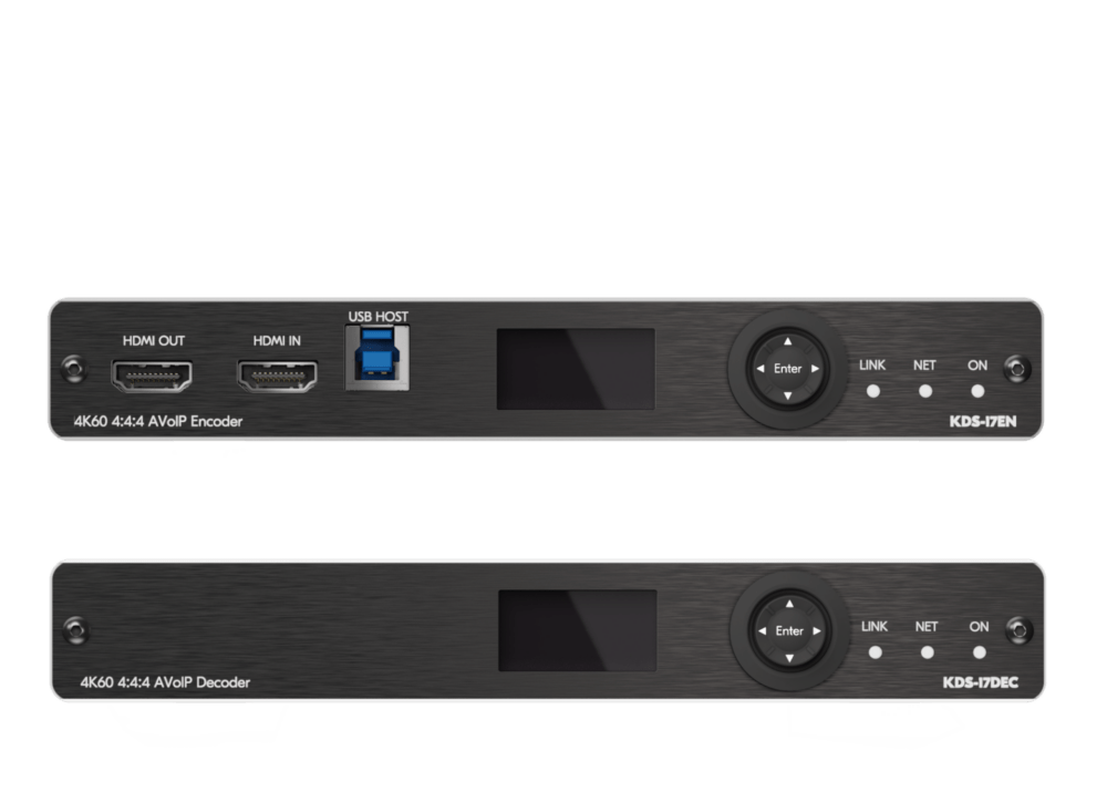 Kramer KDS-17 AVoIP products family, black devices