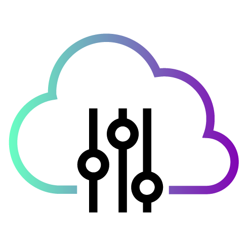 Control icon, a cloud with three lines depicting control of certain features