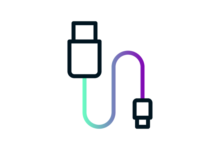 An icon of a USB-C cable