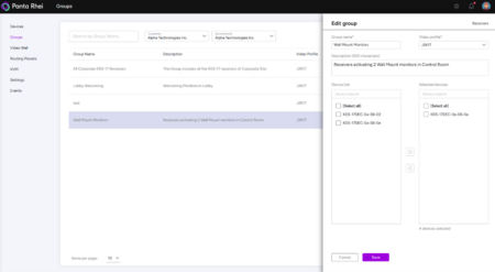 AVoIP Manager Groups