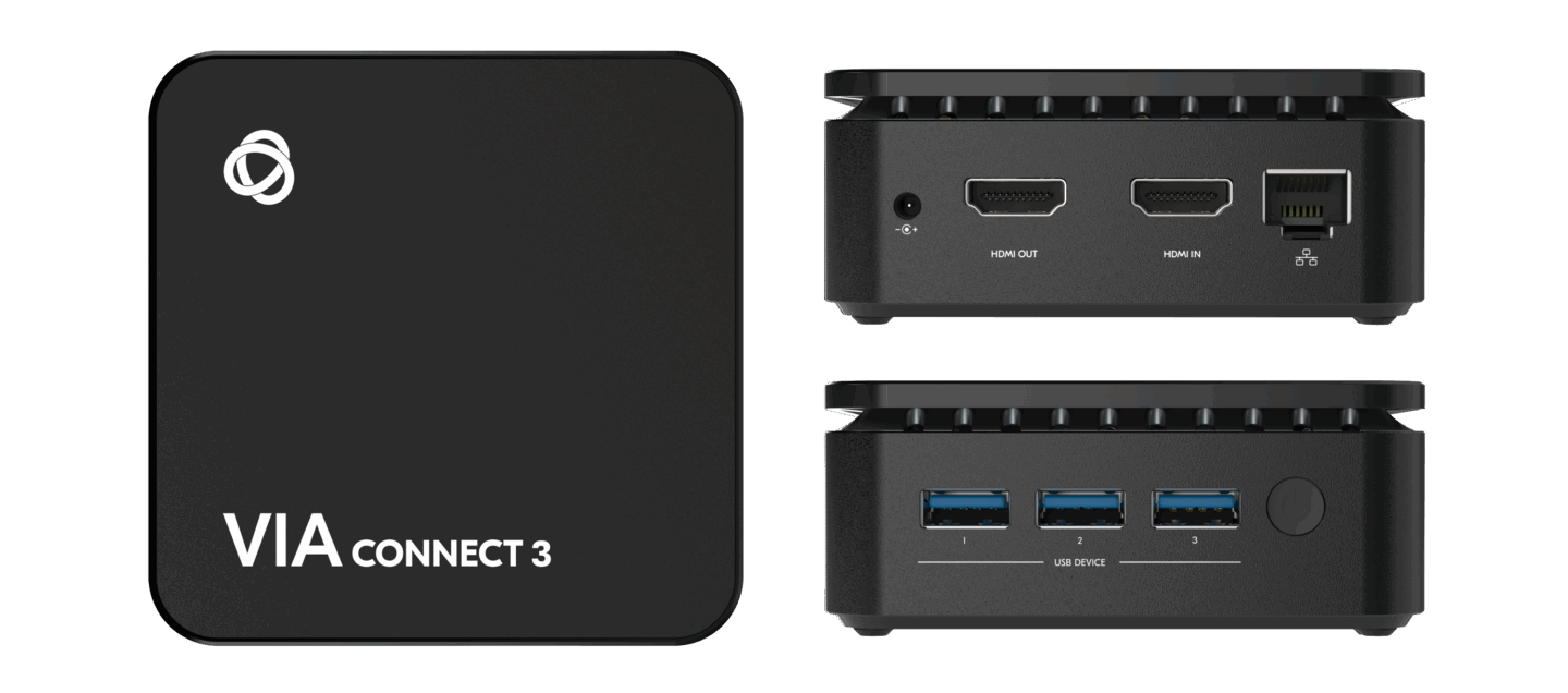VIA Connect 3 by Kramer - a black device